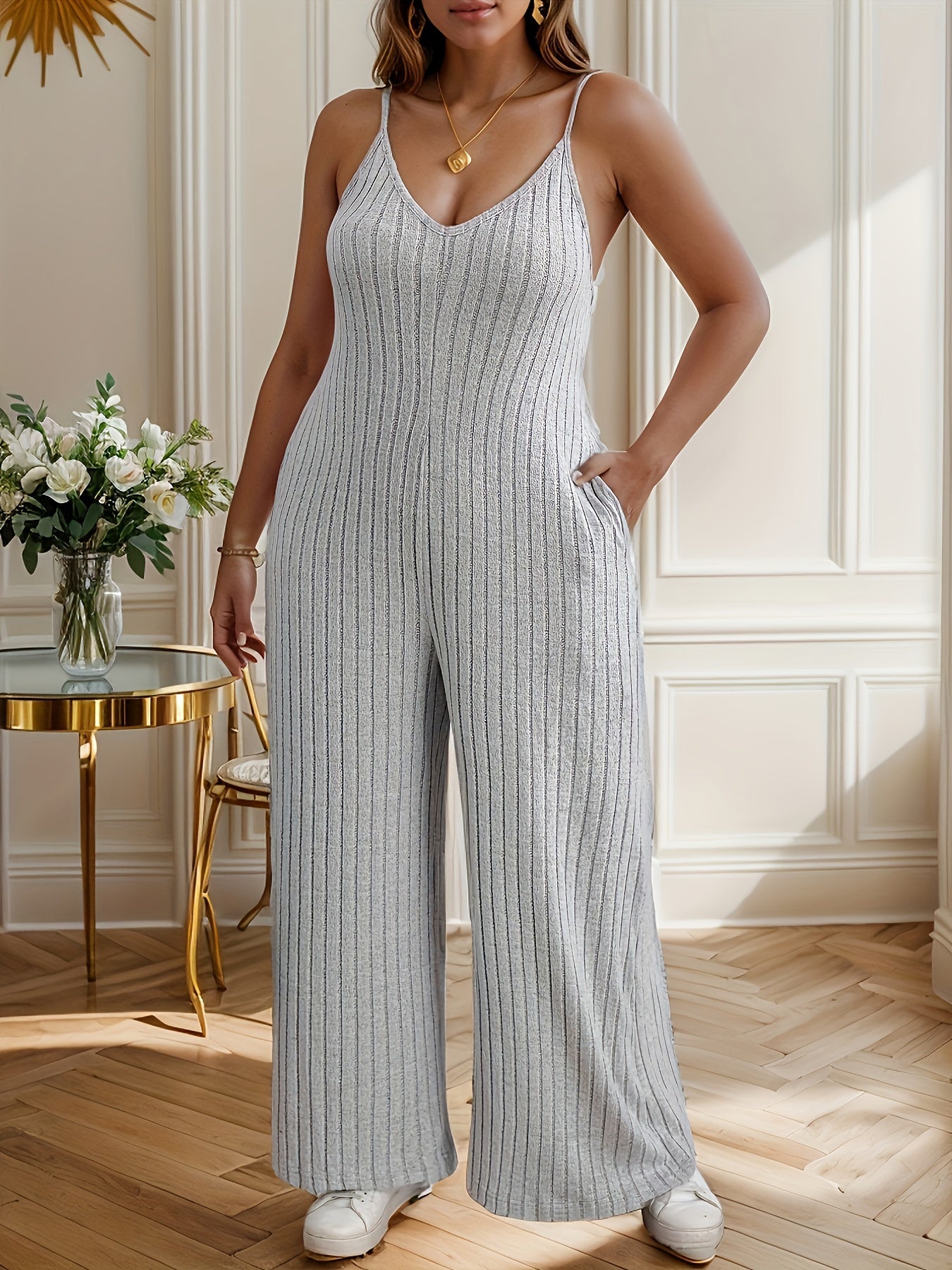 Combinaison Femme Grande Taille Grise