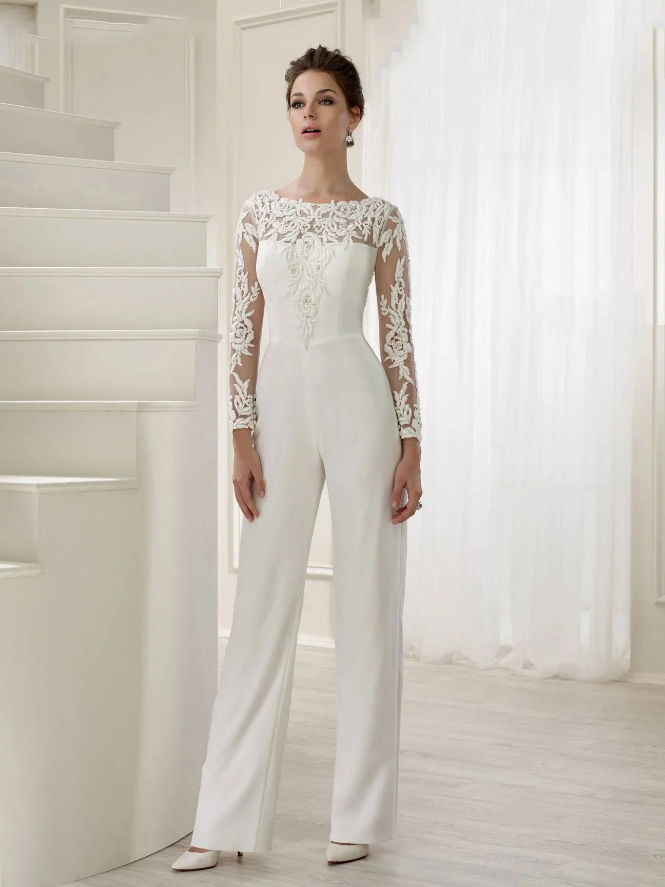 Combinaison Femme Chic Mariage Blanche