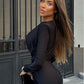 Combinaison Chic Femme Noire Décolleté En V