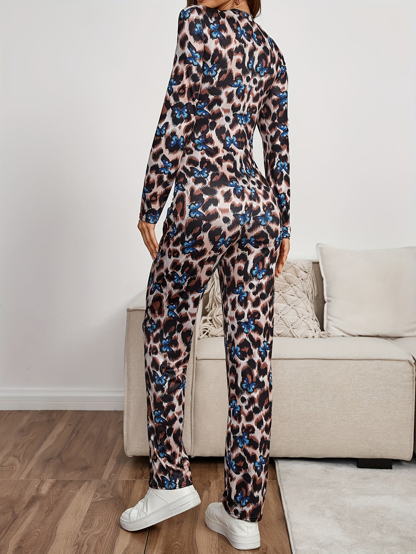 Combinaison Pilou Leopard Femme